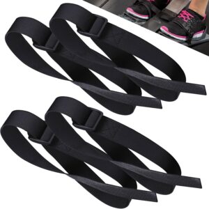 Rowing Machine Adjustable Foot Straps Compatible With Concept 2 Rower Fitness, 4 Pack Replacement Reusable Straps