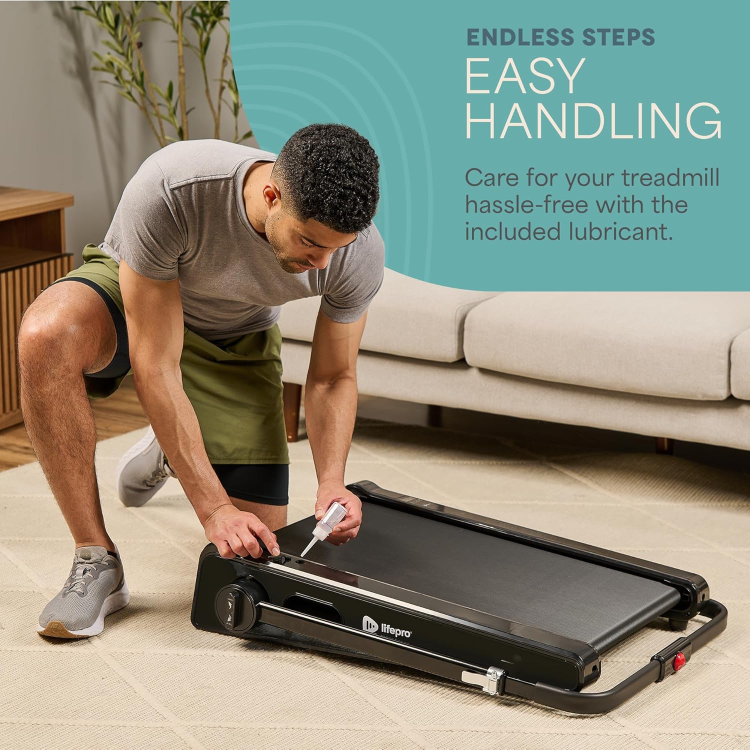 Lifepro Smallest Portable 30in Small Mini Walking Pad Treadmill Installation Free, Adjustable Incline, Under Desk Work Compact Treadmills for Home/Office - Max Load 220Lbs & Speed 3MPH - Image 8
