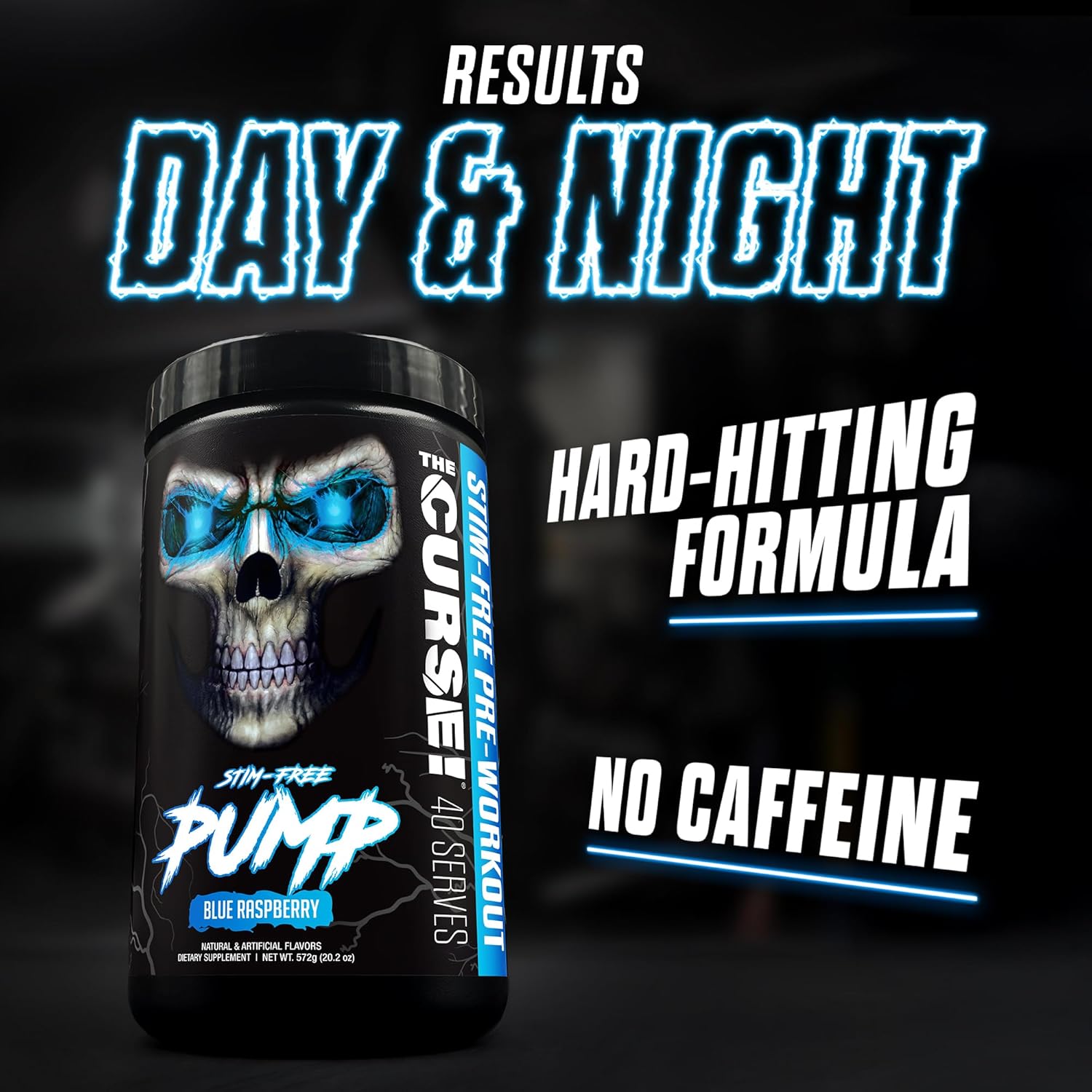 JNX SPORTS The Curse! Pump – Stim-Free Pre-Workout | Sour Candy 40 Serves | Caffeine-Free Pump Pre Workout, Non-Stim Nitric Oxide Preworkout for Men & Women - Image 4