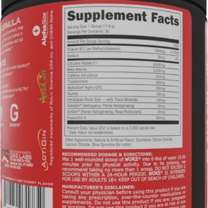 Bucked Up – Woke – HIGH STIM Pre Workout – Best Tasting – Focus Nootropic, Pump, Strength and Growth, 30 Servings (Rocket Pop)