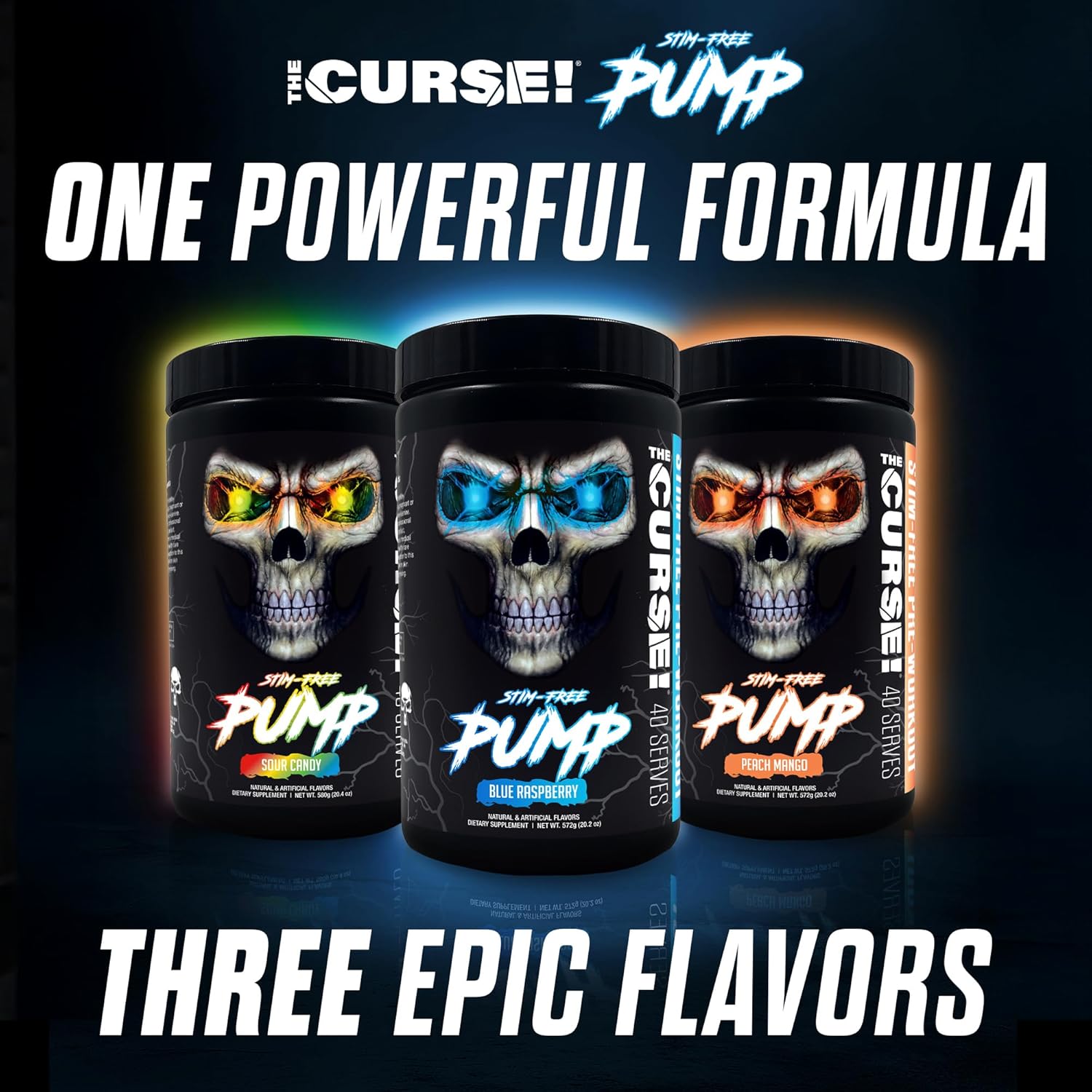JNX SPORTS The Curse! Pump – Stim-Free Pre-Workout | Sour Candy 40 Serves | Caffeine-Free Pump Pre Workout, Non-Stim Nitric Oxide Preworkout for Men & Women - Image 9