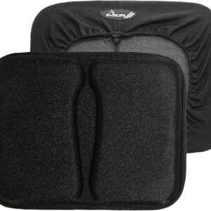 Gel Padded Seat Cushion Cover for Recumbent Bike & Rowing Machine – Extra Wide Thick Memory Foam with Gel Pad for Exercise Recumbent Bicycle and WaterRower, Concept2, for Women and Men Comfort