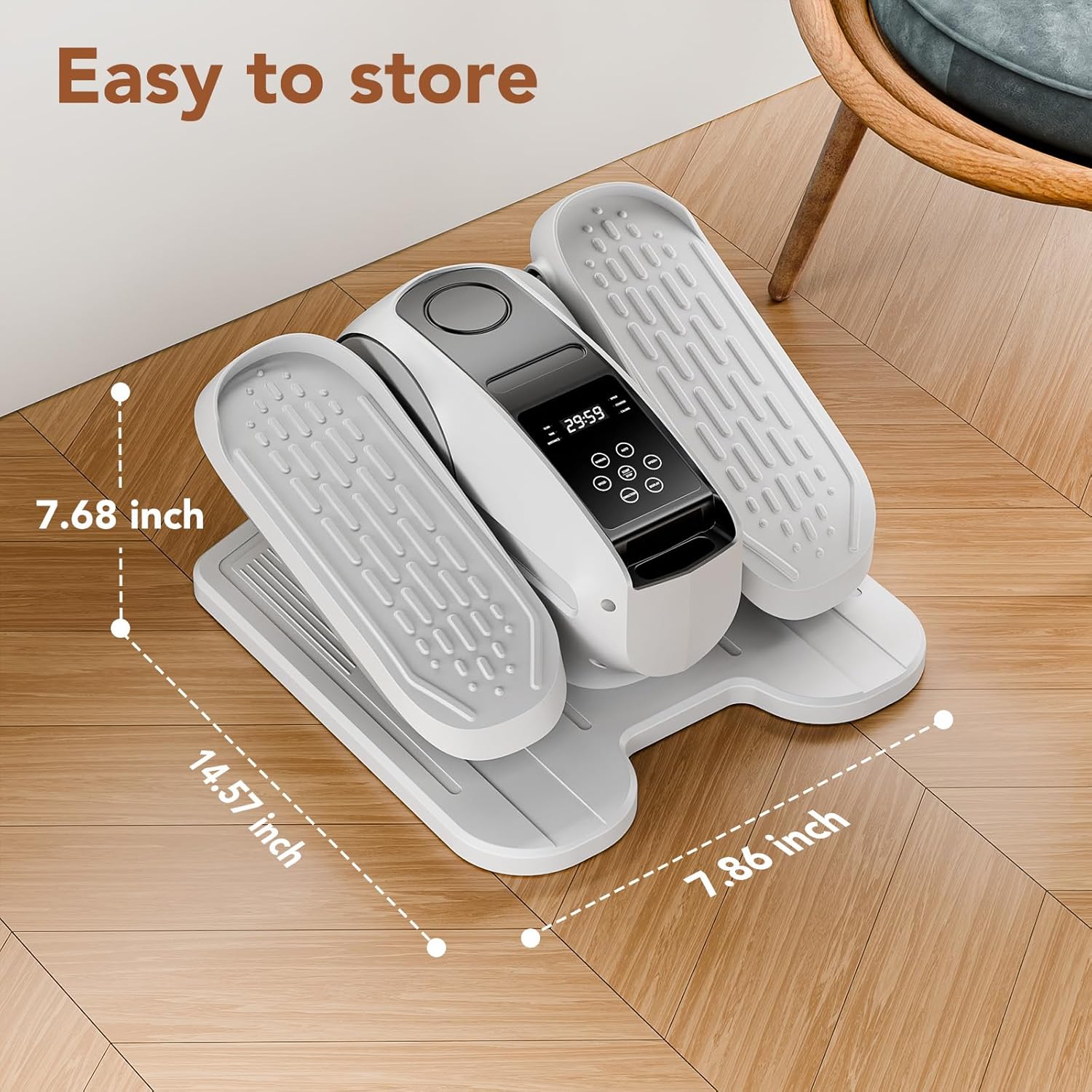 Under Desk Elliptical Exercise Machine, Mini Elliptical Leg Exerciser As Seen on TV, Electric Pedal Exerciser While Sitting for Seniors Adults, Elliptical Training Machines for Fitness with 12 Modes - Image 7
