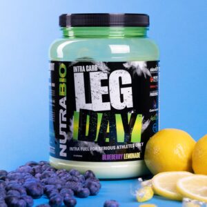NutraBio Leg Day Intra Workout Powder – Advanced Carb Supplement with Cluster Dextrin & Electrolytes – Carb Powder with EAAs/BCAAs – Cyclic Dextrin for Performance – Blueberry Lemonade, 20 Servings