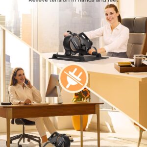 YOSUDA Under Desk Bike Pedal Exerciser – Magnetic Mini Exercise Bike for Arm/Leg Exercise, Desk Pedal Bike for Home/Office Workout