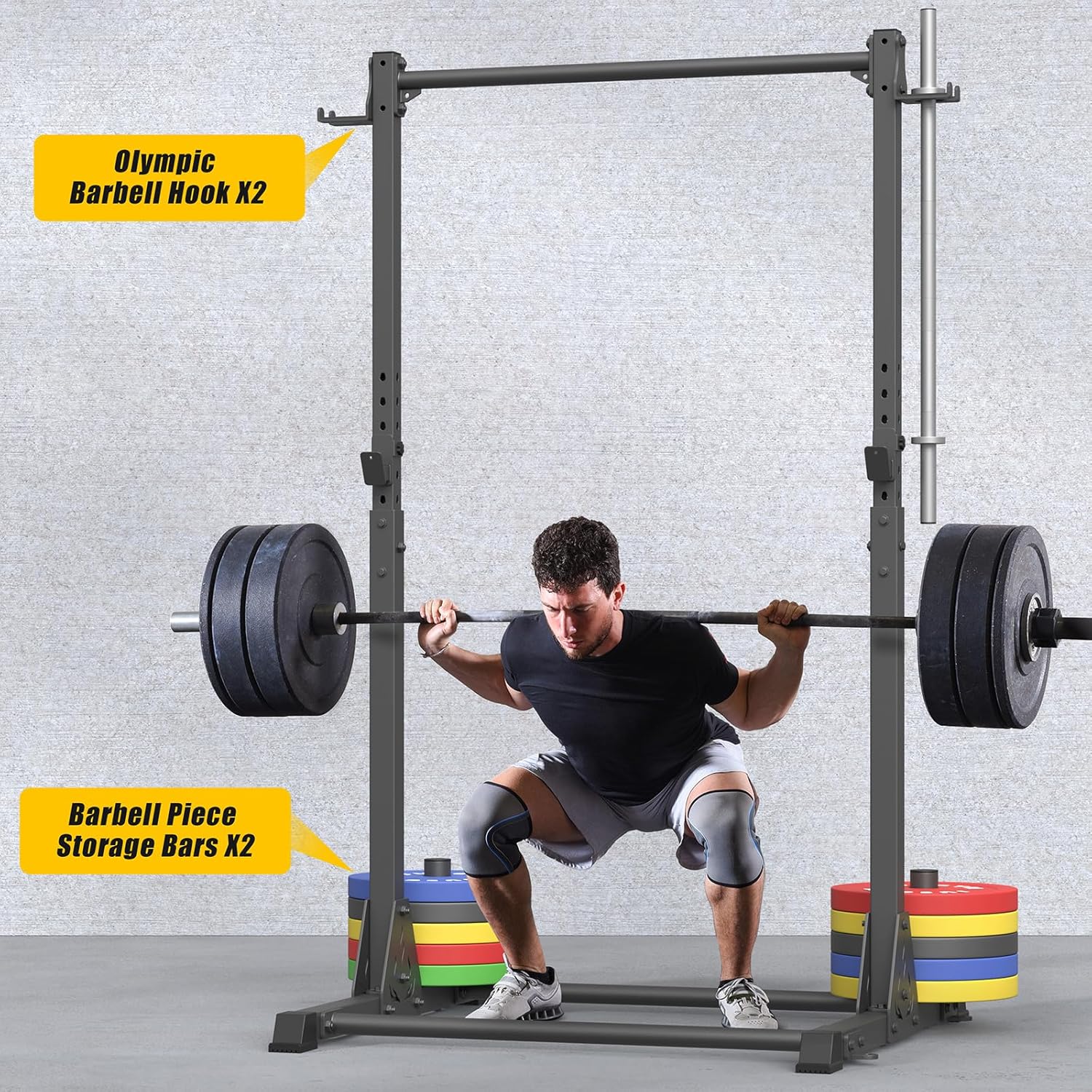 Pull Up Station, Multifunctional Pull Up Bar Free Standing for Strength Training, Height Adjustable Power Tower, 600LBS Weight Capacity - Image 6