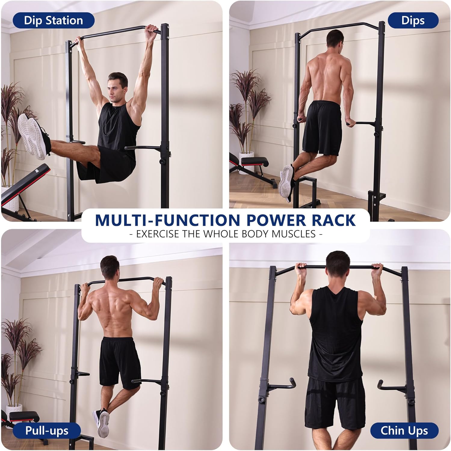 Pull Up Station Pull Up Bar for Home Gym Equipment Dip Station Power Tower Strength Training Fitness Equipment - Image 5