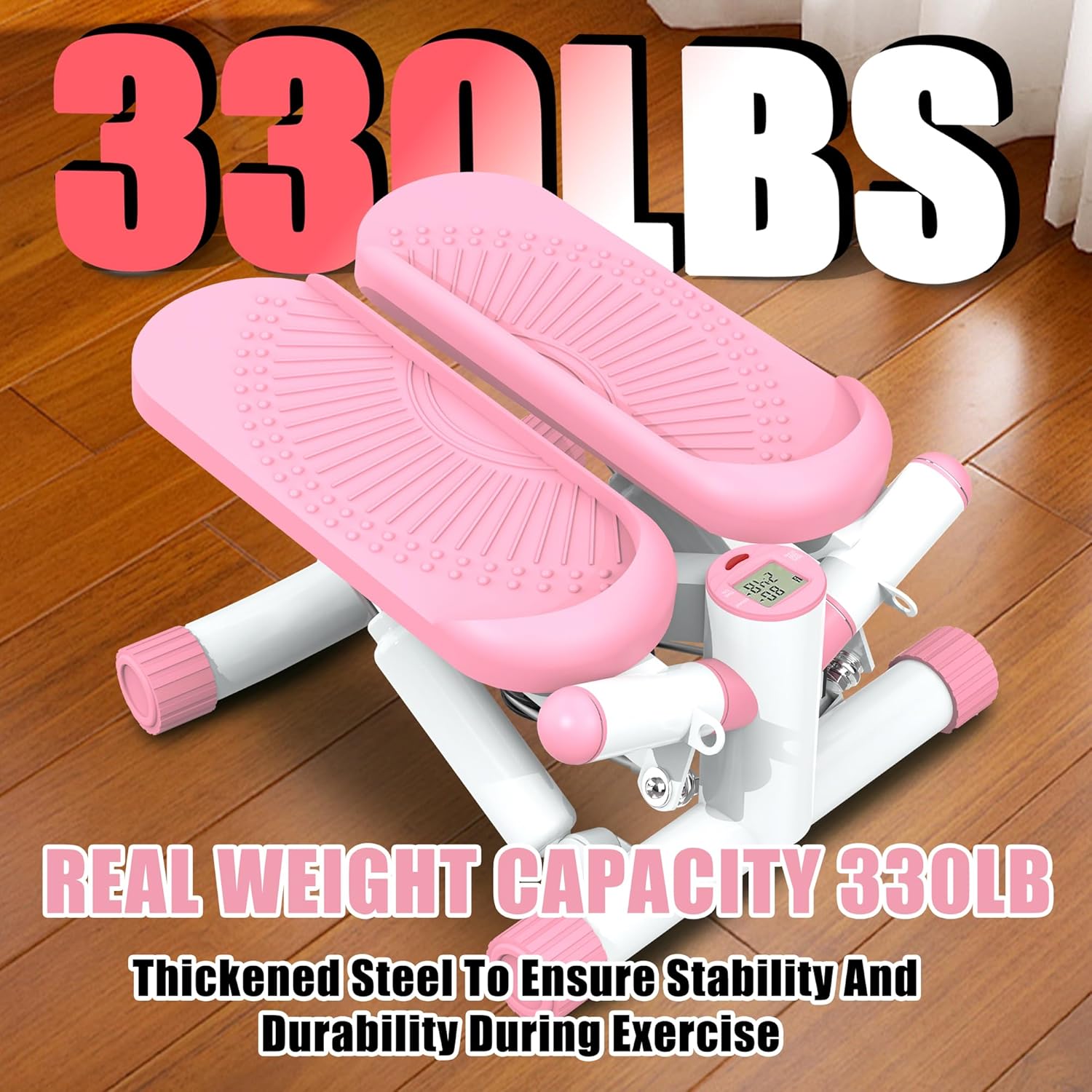 Twist Steppers for Exercise - Mini Stair Stepper Machine with Resistance Bands 330lbs Twist Stepper Portable Exercise Equipment for Full Body Workout - Image 4
