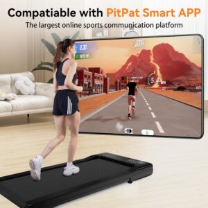 DeerRun 2025 Upgrade Walking Pad – Raceable Smart Under Desk Treadmill with Rewards Program, Quick Setup, 2.5HP, APP/Remote Control, LED Display, 300 lbs Capacity