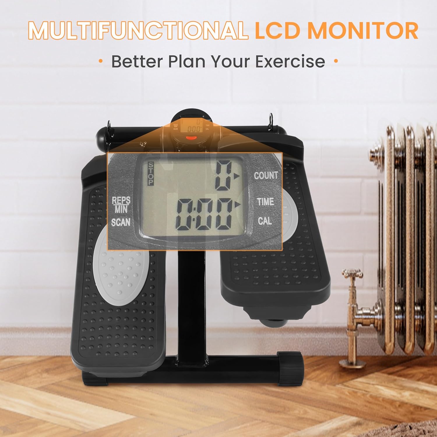 Steppers for Exercise, Stair Steeper with Resistance Bands, Portable Stepper Capable of Full-Body Exercise, Low Noise and Smooth, Bear 300 lbs - Image 3