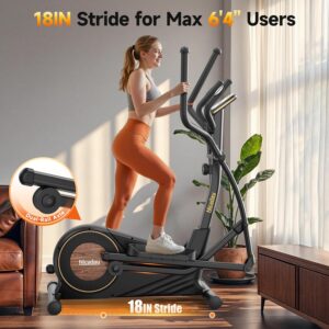Niceday Elliptical Exercise Machine, Elliptical Machine for Home, Magnetic Elliptical Trainer with 15.5IN-19IN Stride, 16 Resistance Levels, 400LBS Loading Capacity, Support Kinomap APP