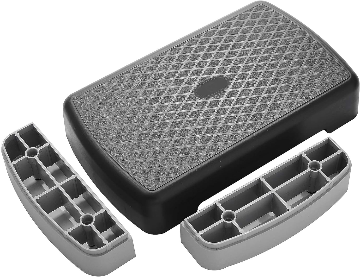Fitvids 18" Workout Aerobic Stepper Step Platform with 2 Risers, Lightweight Portable Step Up Platform Trainer, Adjustable Height 3.2’’ 5.5’’ for Home Gym, Black and Gray - Image 5