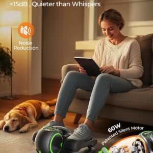 YOSUDA Under Desk Elliptical,Ellipse Leg Exerciser for Seniors Fully Assembled,Quiet & Portable Electric Seated Pedal Exerciser with 10 Level Resistances & Speeds,Remote Control