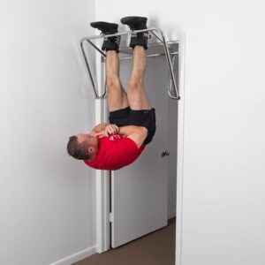 Body-Solid Adjustable Doorway Pull Up Bar, Chin Up Bar for Door Frame, Strength Training Pull-Up Bars, Secure Door Mount, Exercise Bar with 300lbs Capacity for Home Gym