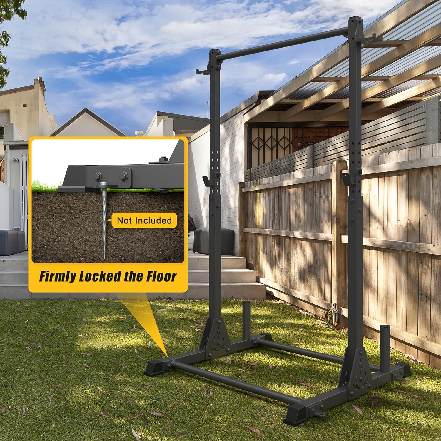 Pull Up Station, Multifunctional Pull Up Bar Free Standing for Strength Training, Height Adjustable Power Tower, 600LBS Weight Capacity - Image 5