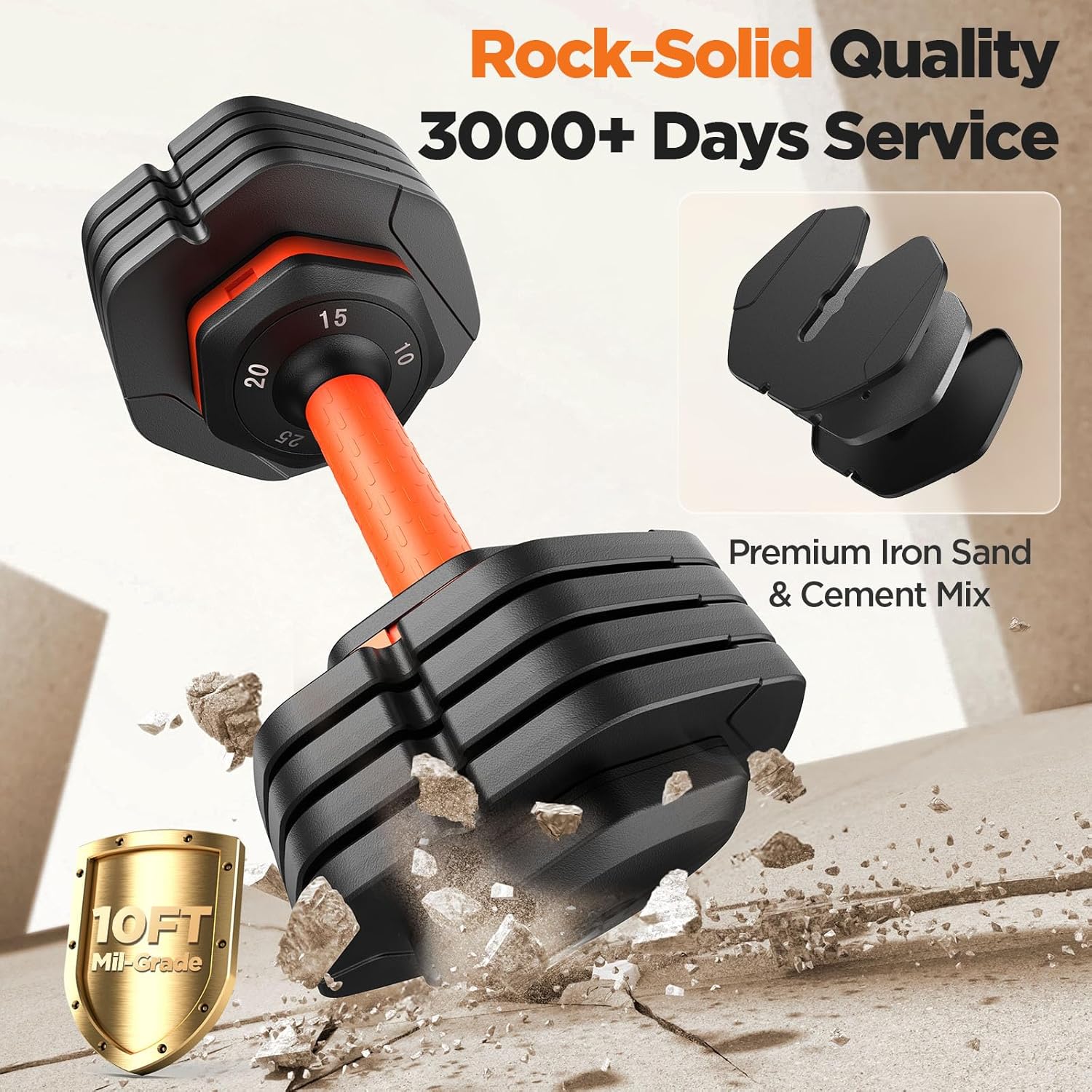 2025 Updated Adjustable Dumbbell Set of 2, 110lbs/50lbs Weights Dumbbell Set with Storage Box, 25lbs/55lbs Adjustable Weights with Anti-slip Silicone Grip, Weight Set For Home Gym Suit both Men and Women - Image 4