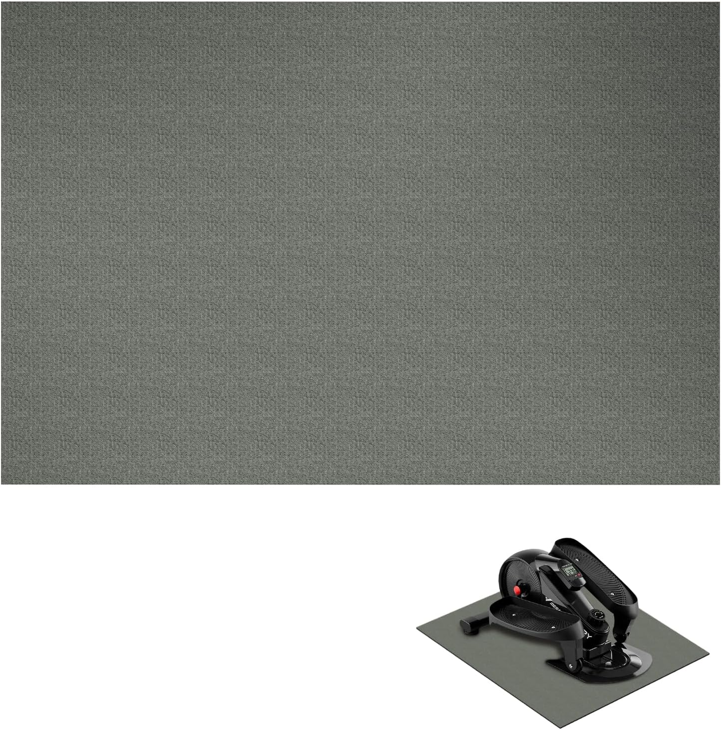 Mini Stair Stepper Mats, Exercise Non-Slip Workout Mat for Ellipse Leg Exerciser Elliptical Mat Non-Slip Under Desk Suitable for Seniors Electric Seated Foot Pedal Exerciser, Dark Grey