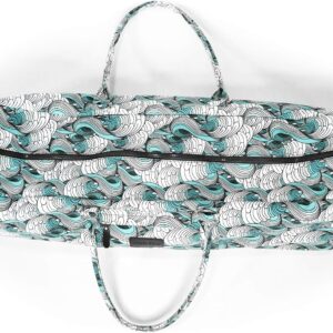 Kindfolk Yoga Mat Duffle Bag Patterned Canvas with Pocket and Zipper