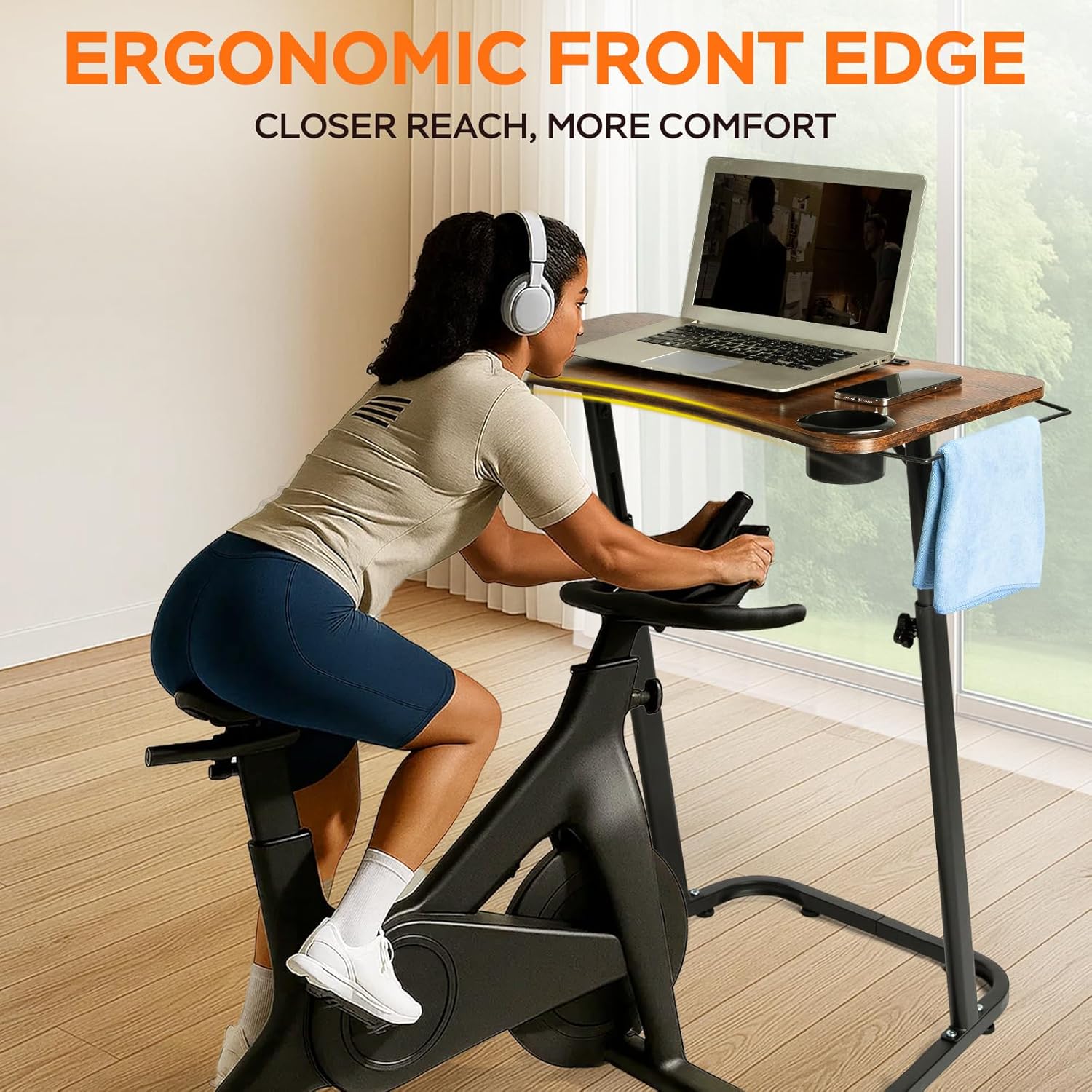 VTORY Treadmill Desk – Adjustable Desk for Walking Pad, Stable & Heavy-Duty Height 30"-47", Portable Walking Pad Desk Table Stand for Home Office & Work with Installation Guide - Image 5