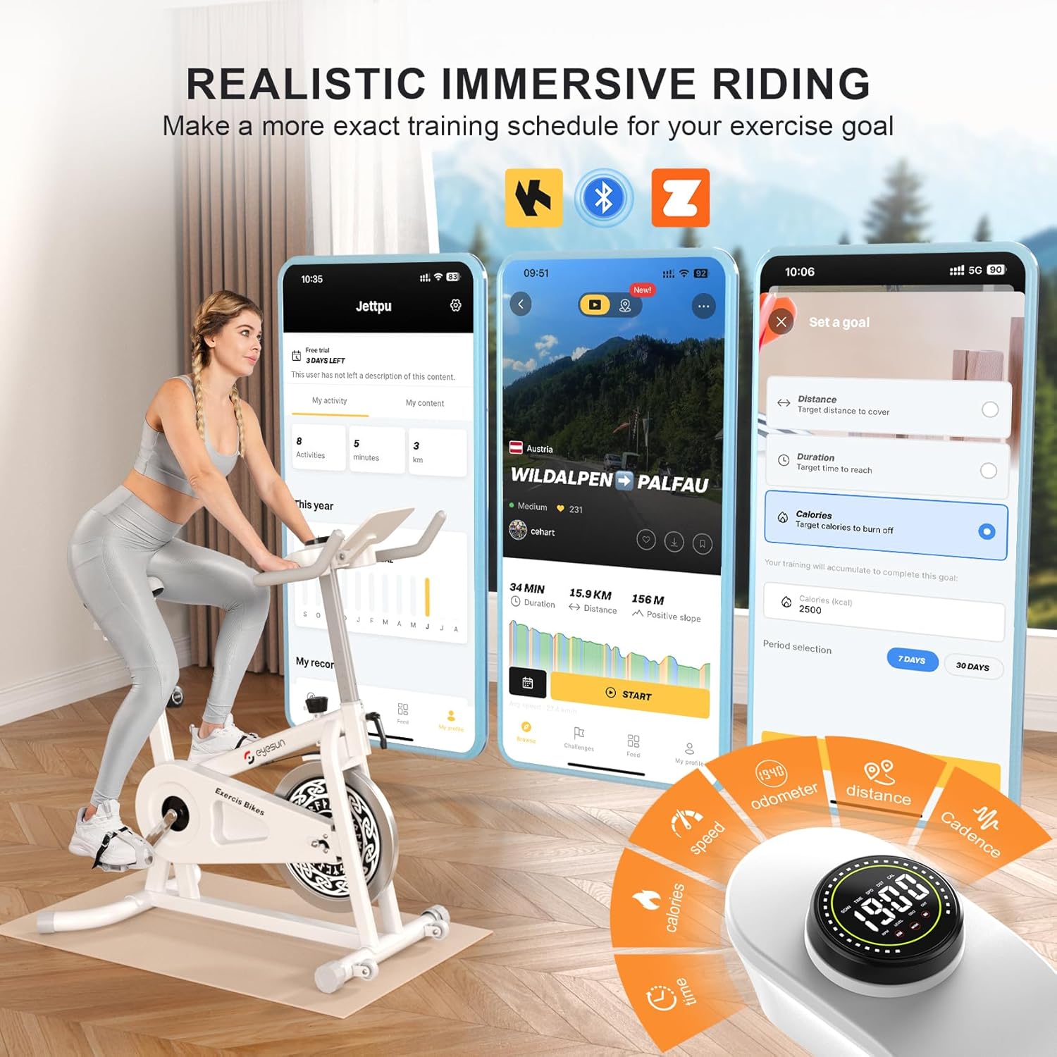 Exercise Bikes for Home,Indoor Cycling Bike with Adjustable Friction,Brake Pad Resistance Silent Belt Drive,330lbs Weight Capacity &Upgraded Version Seat for Home Cardio&Weight Loss - Image 5