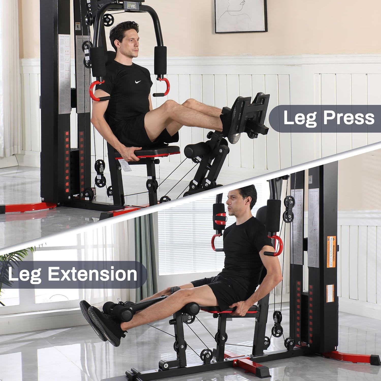 Home Gym, Workout Equipment with Leg Press, Exercise Equipment for Home with Pulley System, Home Gym Equipment for Full - Image 6