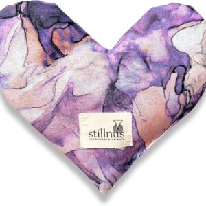 Weighted Heart-Shaped Eye Pillow – Organic Lavender & Flaxseed for Anxiety, Sleep, Yoga & Gift Giving – Handmade for Women’s Nervous System Relief