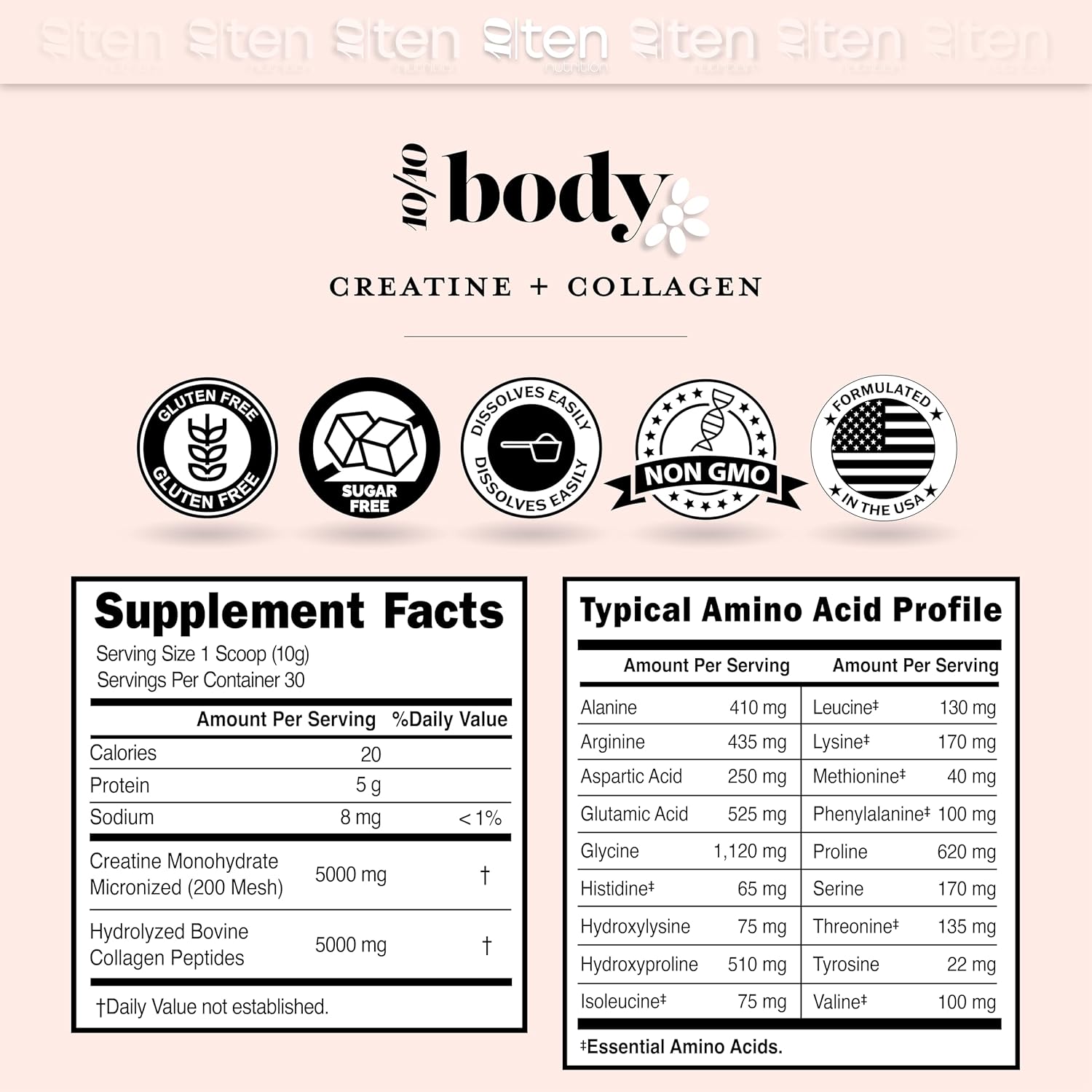 New - Creatine + Collagen for Women – Supports Lean Muscle Growth & Development, Booty Gain, Energy & Recovery – 5g Creatine Monohydrate Plus 5000mg Collagen Peptides Combo – Unflavored, 30 Servings - Image 7