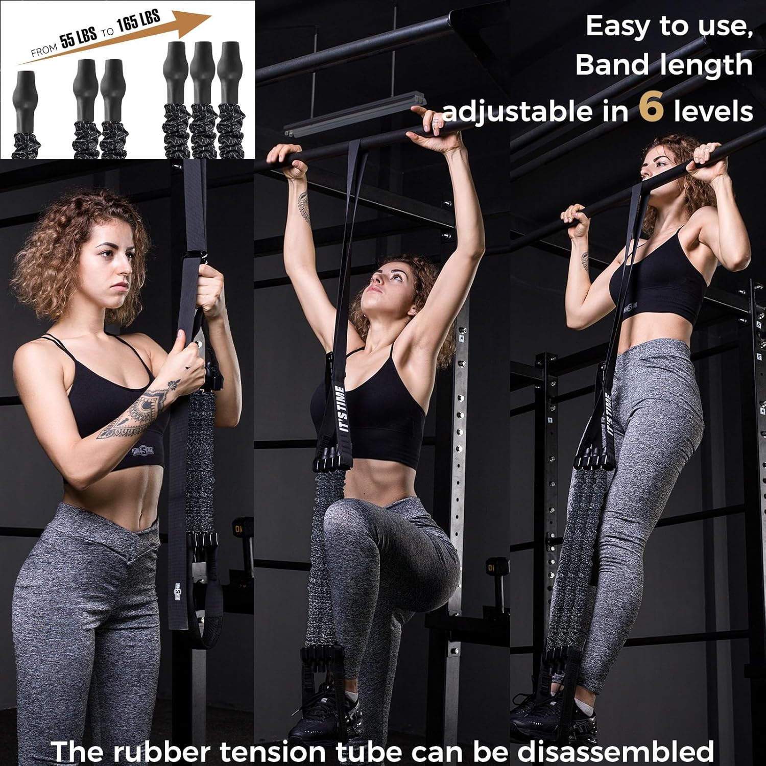 Innstar Pull Up Assistance Bands, 3 Heavy-Duty Adjustable Pull Up Bands Set, Pull Up Bands Assistance Bands for Enhanced Strength Training - Image 2