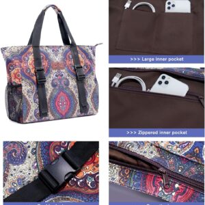 Heathyoga Multi-Functional Yoga Mat Carrier Gym Tote Bag – Large Mat Pocket, Women’s Workout Bag
