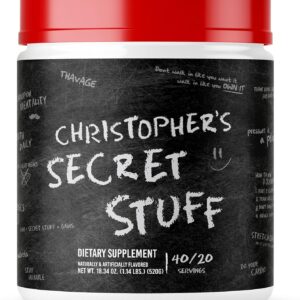 RAW Christopher’s Secret Stuff Pre Workout Powder, Thavage (Tastes Like Winning) – Chris Bumstead CBUM Preworkout Supplement for Men & Women – Working Out, Hydration & Energy – 40 Servings