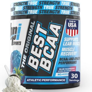 BPI Sports Best BCAA Powder – Muscle Recovery Support – Branched Chain Amino Acids | Building Blocks of Protein and Muscle – Post Workout Recovery – Hydration – Blue Raspberry, 30 Servings
