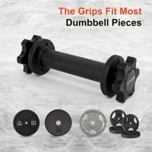Dumbbell Handles Pair Universal Handle, Adjustable Dumbbell Bar Fit 1″ Plates, Standard Weight Plates with 1″ Diameter, Portable Balance Quick Adjustable Weight for Workouts Home Gym