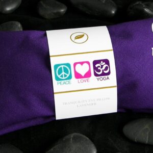 Yoga Eye Pillows – Unscented Eye Pillows – Namaste Hot Cold for Stress, Meditation, Spa, Relaxation Gifts – Made in USA Set of 4 – Purple Cotton