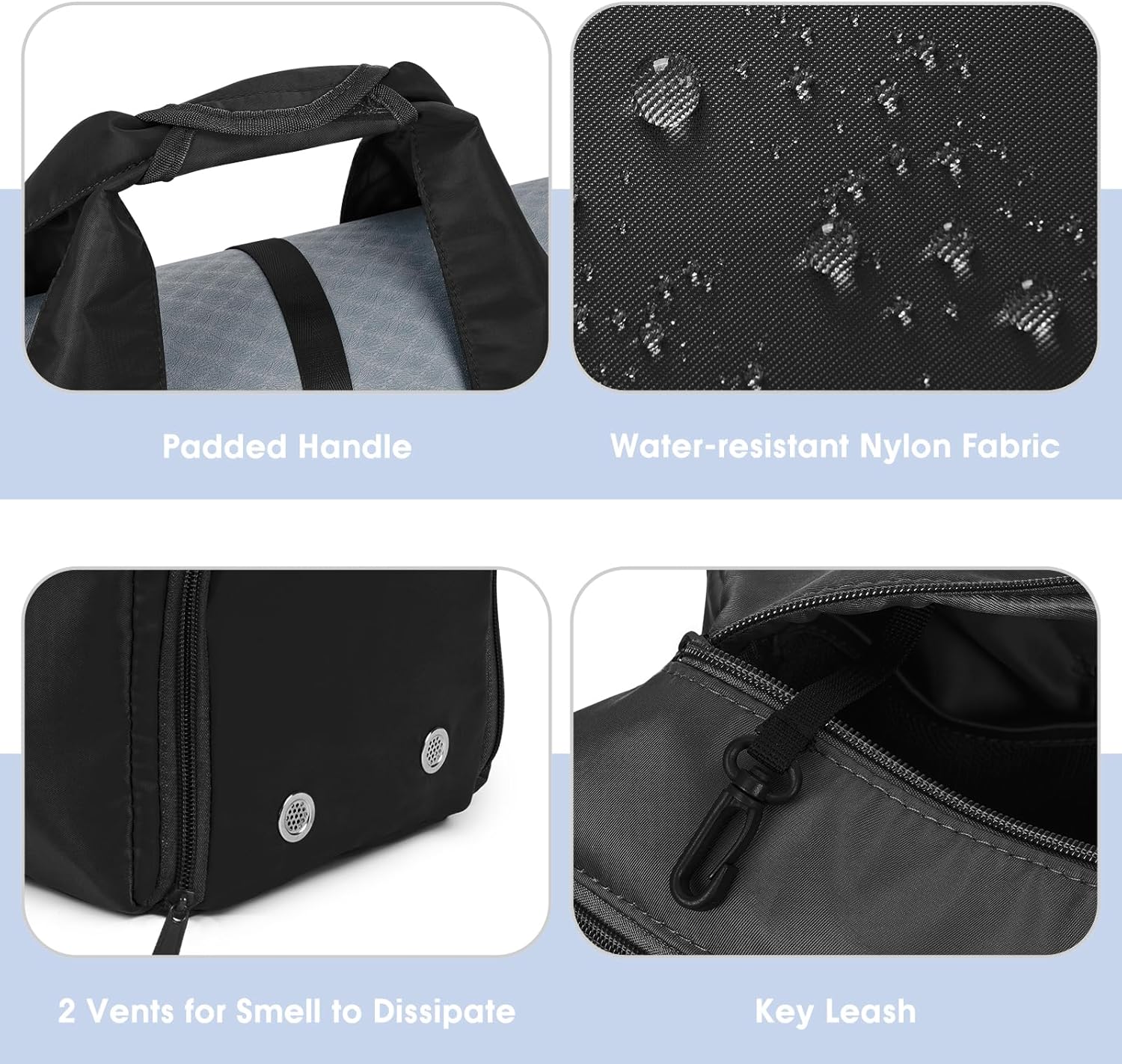 sportsnew Yoga Gym Bags for Women with Shoes Compartment & Wet Dry Storage Pockets & Adjustable Yoga Mat Holder, Patent Pending - Image 3