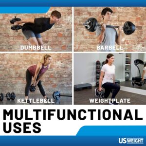 US Weight Weight Set for Home Gym – Barbell, Curl Bar or Multi-Use Options – Various Weight Options