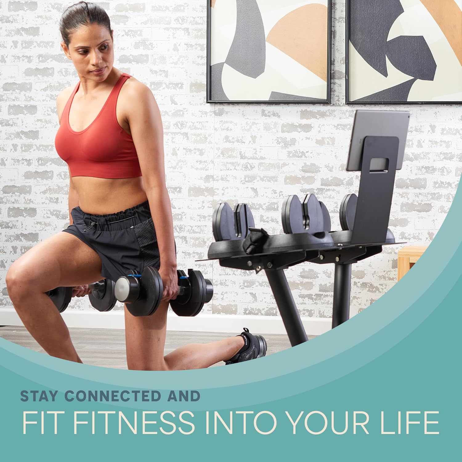Lifepro Adjustable Dumbbell Stand with Wheels & Phone/Tablet Holder – Compatible with PowerFlow Plus, PowerUp Plus & Other Brands – Smart, Space-Saving Dumbbell Rack for Home Gym - Image 8