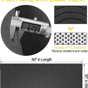 Treadmill Mat, 5’x2.5’/5.6’x2’/6.5’x3’/8’x3′,6mm Thickness Exercise Equipment Mat for Carpet Hardwood Floors, Compatible with Walking Pad,Spin Bike,Elliptical Trainer,Rowing Machine