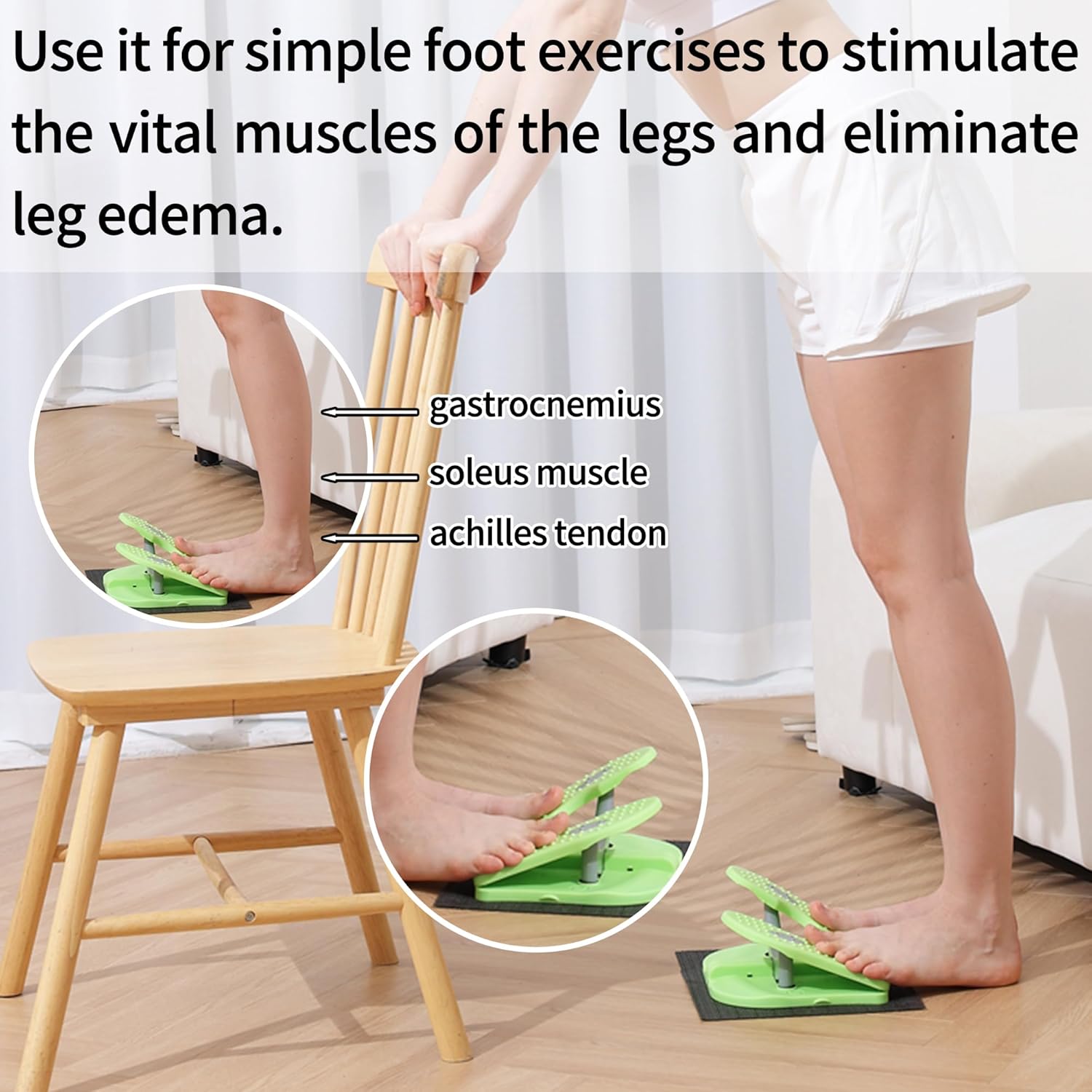 Foldable Leg Exerciser: Portable Foot Pedal Exerciser for Seniors Under Desk Foot Pedal Exerciser Stepper Exercise for Leg Muscles Relieves Varicose Veins Physical Therapy Aid - Image 7