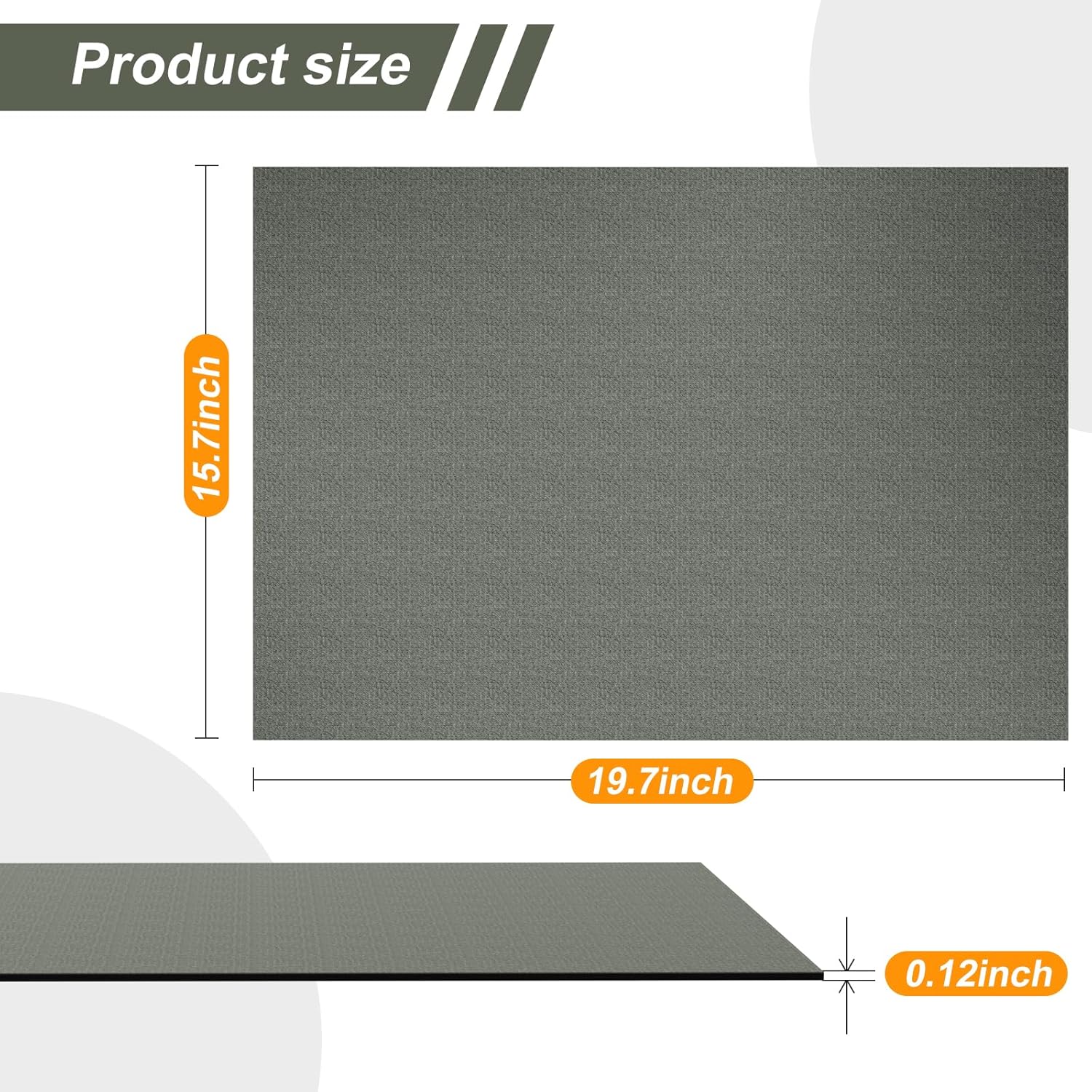 Mini Stair Stepper Mats, Exercise Non-Slip Workout Mat for Ellipse Leg Exerciser Elliptical Mat Non-Slip Under Desk Suitable for Seniors Electric Seated Foot Pedal Exerciser, Dark Grey - Image 2