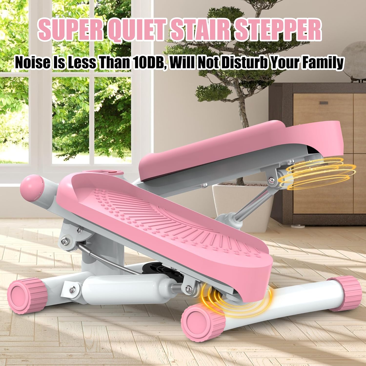 Twist Steppers for Exercise - Mini Stair Stepper Machine with Resistance Bands 330lbs Twist Stepper Portable Exercise Equipment for Full Body Workout - Image 7