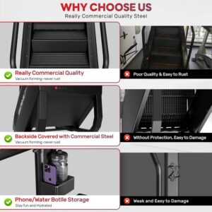 T1 Stair Stepper Machine, 550Lbs Commercial Grade Stair Climber for Home with 15 Resistance Level and LED Screen, Stepmill Exercise Machine for Cardio and Full Body Workouts, 24-164 Steps/Min