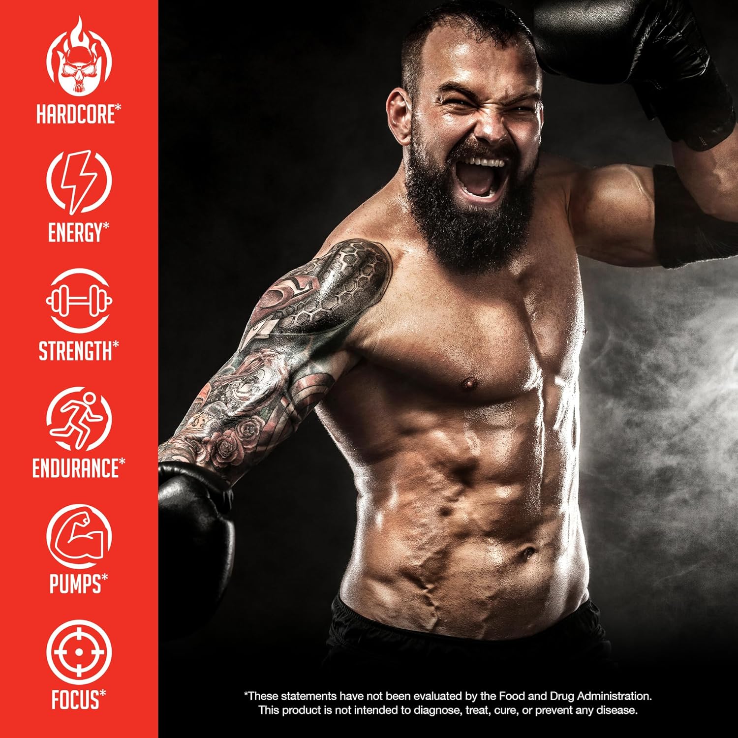 JNX SPORTS The Shadow! 350mg of Caffeine Hard Core Preworkout - Strawberry Pineapple 30 Servings | Electric Energy, Mental Focus & Superhuman Strength for Men & Women - Image 4
