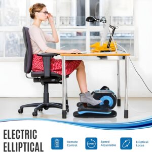 EILISON Under Desk Elliptical Exercise Machine – Mini Bike Elliptical for Low Impact Leg & Arm Movement – Quiet Magnetic Resistance, LCD Display – Compact Seated Workout for Seniors