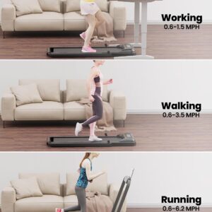 GARVEE 2-in-1 Treadmill, [2.25 HP] [0.6-6.2 MPH] for Running Walking, [265 LBS Max] Folding Treadmill, Under Desk Treadmill for Apartment Office Home Workout