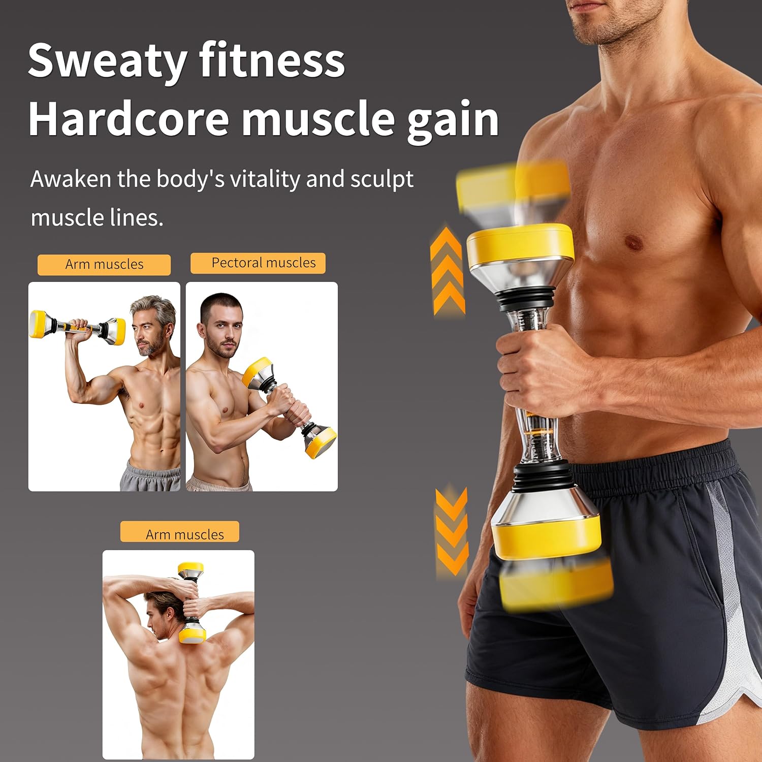 5.5LB Adjustable Swing Dumbbell with Non-Slip Grip | Also Available 5LB & 25LB Standard Adjustable Dumbbells | Home Gym Strength Training Set - Image 2