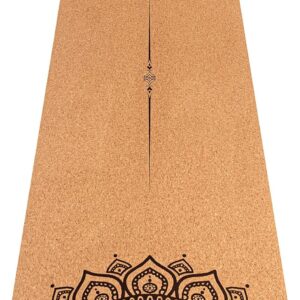 Luxury Cork Yoga Mat – Non Slip, Extra Thick Grip. Thicker, Longer, and Wider for More Comfort and Support. Tough Enough For Hot Yoga. Natural, Non Toxic, and Eco Friendly. Optional Alignment Lines.