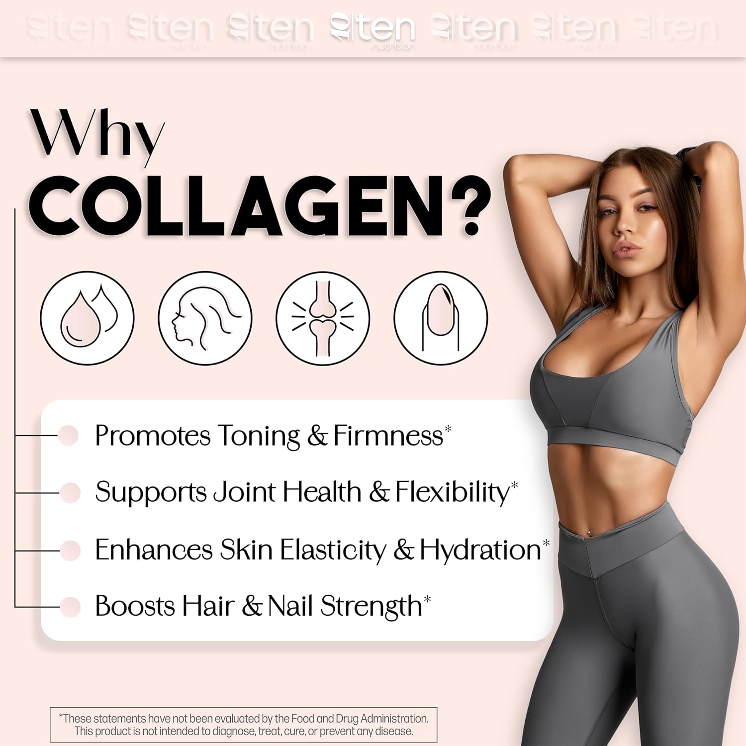 New - Creatine + Collagen for Women – Supports Lean Muscle Growth & Development, Booty Gain, Energy & Recovery – 5g Creatine Monohydrate Plus 5000mg Collagen Peptides Combo – Unflavored, 30 Servings - Image 5