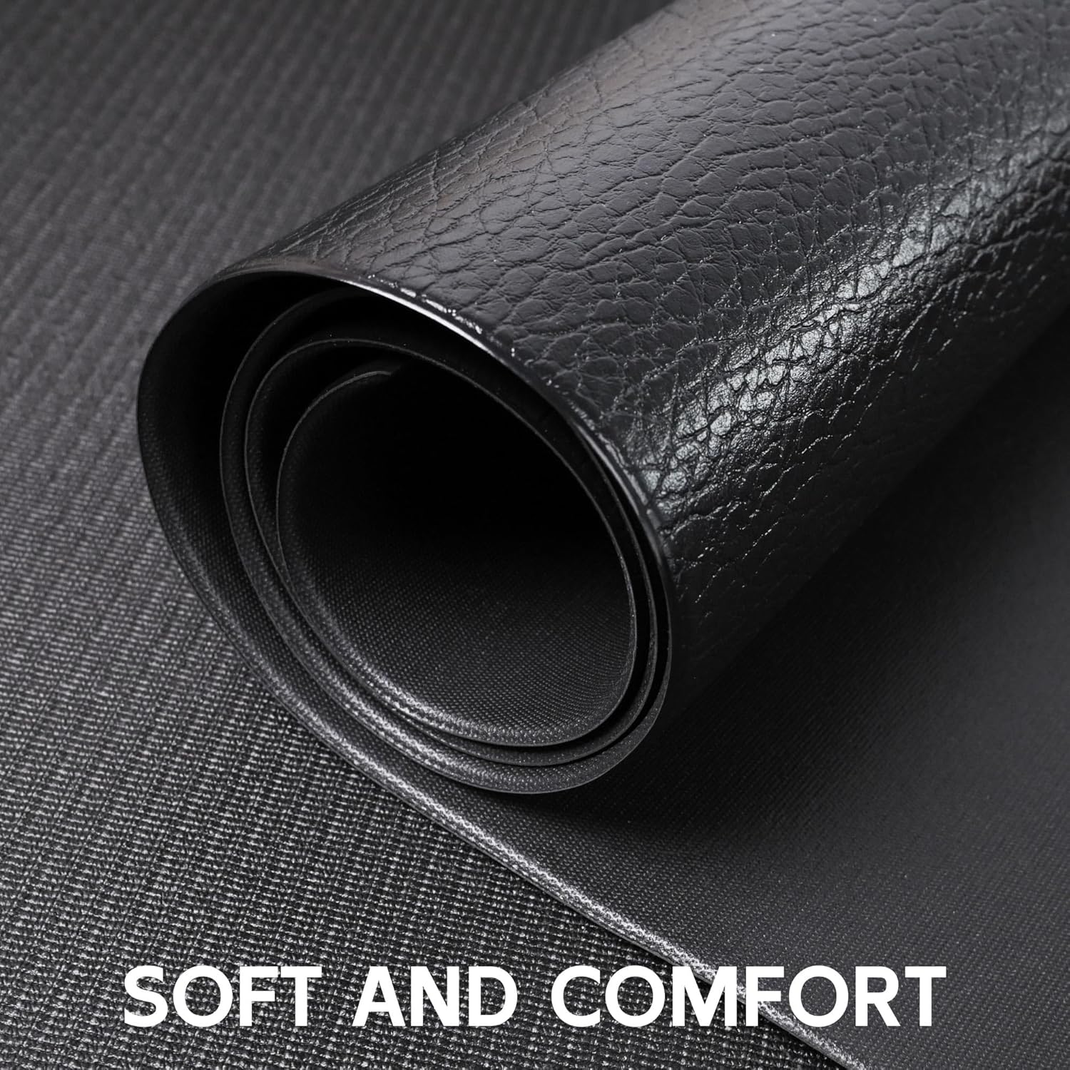 Treadmill Mat, Bike Trainer Mat for Stationary Spin Bike, 96" x 48" Non Slip Exercise Equipment Mat for Bike, Treadmill, Elliptical, Yoga - Workout Floor Protector for Carpet Or Hardwood - Image 3