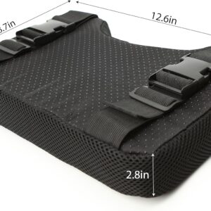 Custom Memory Foam Seat Cushion Soft Accessories for Indoor Exercise with Washable Cover, Straps for Rowing Machine, Recumbent Stationary Bike Pad