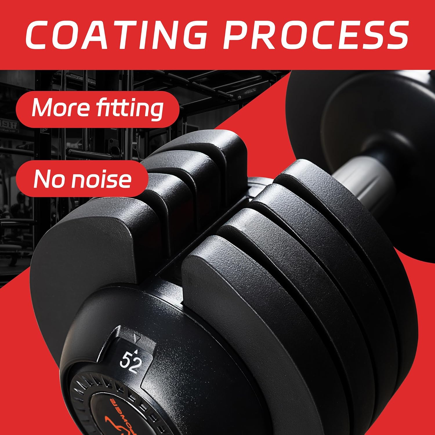 Adjustable Dumbbells Set of 2,Free Weights Dumbbells Set,52 lbs pair for Men/Women Gym Equipment for Home Strength Training Equipment - Image 2